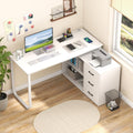 Reversible L Shaped Desk with 3 Drawers