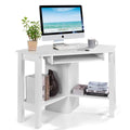 Corner Desk, Corner Computer Desk with Smooth Keyboard Tray for Small Space